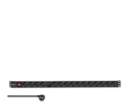 Listwa zasilająca QOLTEC PDU do RACK | 16A | 16xSCHUKO | Pionowa | 1.8m 54605